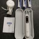 Oral-B iO Series 8 Electric Toothbrush with 2 Replacement Brush Heads and Travel Case, Rechargeable Toothbrush, Whitealabaster