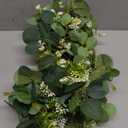 Eucalyptus Garland 6FT Artificial Ivy Greenery Fake Silver Dollar Eucalyptus Leaves Vines Table Decor Green Vine Spring Artificial Vines for Home Mantle Party Decor Indoor/Outdoor (2)