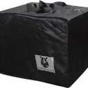 Large Patio Furniture Seat Cushions Storage Bag 420D Heavy Duty Waterproof Outdoor Cushion Cover Carrying Bag Square with Zipper, 32 x32 x 24 in, Black