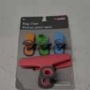Items 4U! Soft Grip Bag Clips, Assorted Sizes, Assorted Colors, 1-Pack (4 Clips in total)