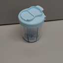 Cute Pill Dispenser with 7 Large Compartments, Portable Pill Bottle Organizer with Wide Opening for Easy Use, Anti-Mix Pill Organizer for Travel, BPA-Free Pill Container, Blue