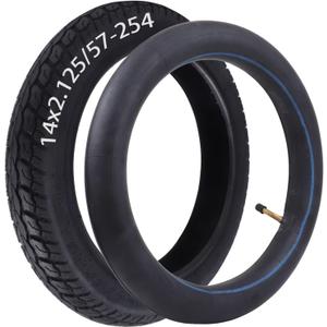 14 x 2.125 Tire and Inner Tube,14 inch Replacement Heavy-Duty Bike Tires for Replacement 57-254 Tire Electric Scooters and E-Bike, 10x2.50