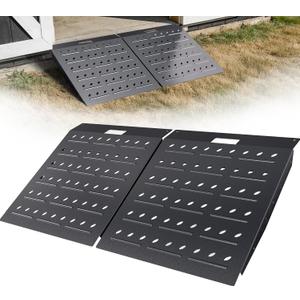 VNN 29" x 48" Shed Ramps - Velvet Black Loading Ramp for Riding Mower, 2 Pack Ramps for Sheds，1800 LB Capacity Alloy Loading Dock Ramp for Garages, Barns