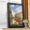 24x36 Poster Frame, Vintage Black 24 x 36 Poster Frame with HD Plexiglass Durable for Horizontal or Vertical Wall Mounting, 1 Pack