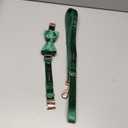 ARING PET Christmas Dog Collars with Bowtie, Cute Xmas Green Velvet Pet Bow Tie Collar with Metal Buckle for Puppy Small Medium Large Boy Girl Dogs-M (Medium (Pack of 1)