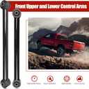 2-3 Lift Front Upper & Lower Control Arms for 2009-2023 Dodge Ram 2500 3500 4WD, Adjustable Upper & Lower Control Arm Kit-4PCS