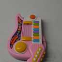 Kids Guitar 2 in 1 Music Toys Piano for Kids Electric Guitars with Strap Toddler Musical Instruments Toys for 3 4 5 Year Old Girls Gifts (Pink)