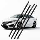 4Pcs Window Weather Stripping Moulding Weatherstrip Trim Seal Belt Compatible with Honda Civic 2016-2021 4 Door Sedan, Replace#72450-TEA-T01 72410-TEA-T01 72950-TEA-T01 72910-TEA-T01