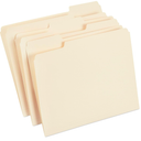 Staples File Folders, Letter Size, 1/3‑Cut Tabs, Assorted Positions, Manila, Durable Paper Stock, 100/Pack