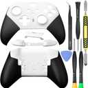 Housing Shell Faceplate Front Back Case Top Cover Bottom Case LB RB Bumper Trigger Button Middle Baffle for Xbox One Elite Series 2 Elite Series 2 Core Controller Replacement Parts(White)