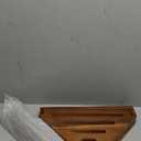 Shower Foot Rest 15 in, Acacia Shower Stool for Shaving Legs,Corner Bath Shower Bench with Starage Shelf for Inside Small Shower Spaces