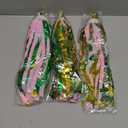 3P Sage-Green Pink-Gold Foil Fringe Metallic Tassel Garland, Tassels Banner Streamers for Parade Floats, Bachelorette, Wedding, Birthday, Halloween, Christmas, Bridal/Baby Shower Party Decorations