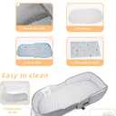 Baby Travel Bassinet Portable Bassinets: Foldable Lightweight Travel Pod Infant Bassinet with Mosquito and Canopy Outdoor Newborn Essentials Gift
