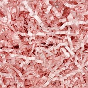 1LB Light Pink Crinkle Cut Paper Shred Filler, Paper Shreds for Basket Fillers, Birthday, Gift Wrapping, Anniversary, Bridesmaid Engagement, Halloween, Valentine's Day, Christmas Craft Decor Party Filler
