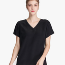 Brand: Colorful Silk CLC Women's Mulberry Silk T-Shirt Short Sleeve Tank 16mm,XL. Black