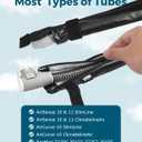 6.5ft CPAP Hose Cover for Heated Tubing, Double-Sided Thickened Cpap Tube Cover Compatible with Resmed Airsense Climatelineair 10&11 Tubes (Black-PU)