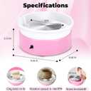 Goody King Mini Pottery Wheel-9.4Pottery Wheel for Adults Beginners Kids, Upgraded Movable Turntable with Adjustable Speed with 16 Pottery Shaping Tools, Supports Forward and Reverse Rotation-Pink