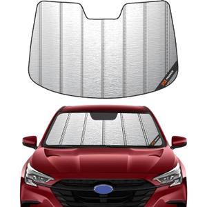 Windshield Sunshade for Subaru Legacy/Outback 2023-2025 Eyesight (Without Wide-Angle Mono Camera), Metallic Silver Finish