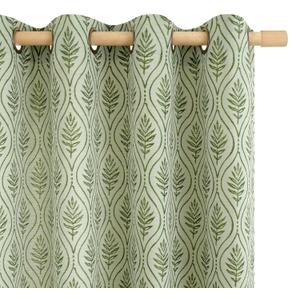 BGment Olive Green French Country Curtains 63 Inches Long for Bedroom, Leaf Jacquard Botanical Pattern Cottage Core Boho Vintage Semi Sheer Linen Window Drapes, 2 Panels, 52 x 63 Inch BGment Olive Green French Country Curtains 63 Inches Long for Bedroom, Leaf Jacquard Botanical Pattern Cottage Core Boho Vintage Semi Sheer Linen Window Drapes, 2 Panels, 52 x 63 Inch