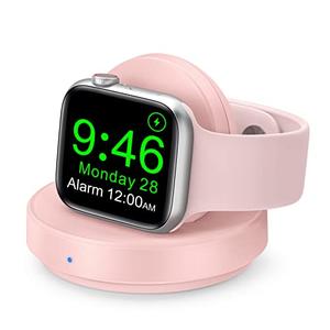 2026 Upgraded for Apple Watch Charger Magnetic Fast Charging Dock,Portable Wireless Charging Stand Compatible with iWatch Series Ultra/SE/11/10/9/8/7/6/5/4/3/2 Support Nightstand Mode-Pink