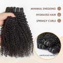 WEQUEEN Kinky Curly Human Hair Bundles 3c/4a 100% Virgin Brazilian Kinkycurly 3 Bundles 20 22 24 Inch Natural Look Quick Weave Human Hair