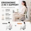 Saker Ergonomic Memory Foam Seat Cushion with Back Support, 2-in-1 Coccyx Cutout Chair Pad for Office, Car, Gaming Chair and Wheelchair, Contoured Lumbar Support for Long Sitting (Grey)