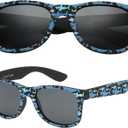 PolarSpex Toddler Sunglasses UV Protection  Unbreakable Kids Polarized Sunglasses with Case for Boys & Girls age 2-8 (Rubberized Megalodon Shark | Polarized Smoke)