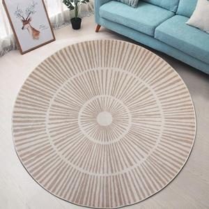 Modern Abstract Rug 5.2Ft Large Round Bedroom Rug Soft Mat Contemporary Living Room Nonslip Floor Carpet Geometric Dining Room Area Rug Circle Carpet Throw Rug for Home Decor, Coffee