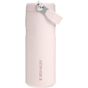 Stanley IceFlow Flip Straw 2.0 Water Bottle 16 oz | Built-In Straw with Larger Opening | Lightweight and Leak Resistant | Insulated Stainless Steel | BPA-Free | Rose Quartz