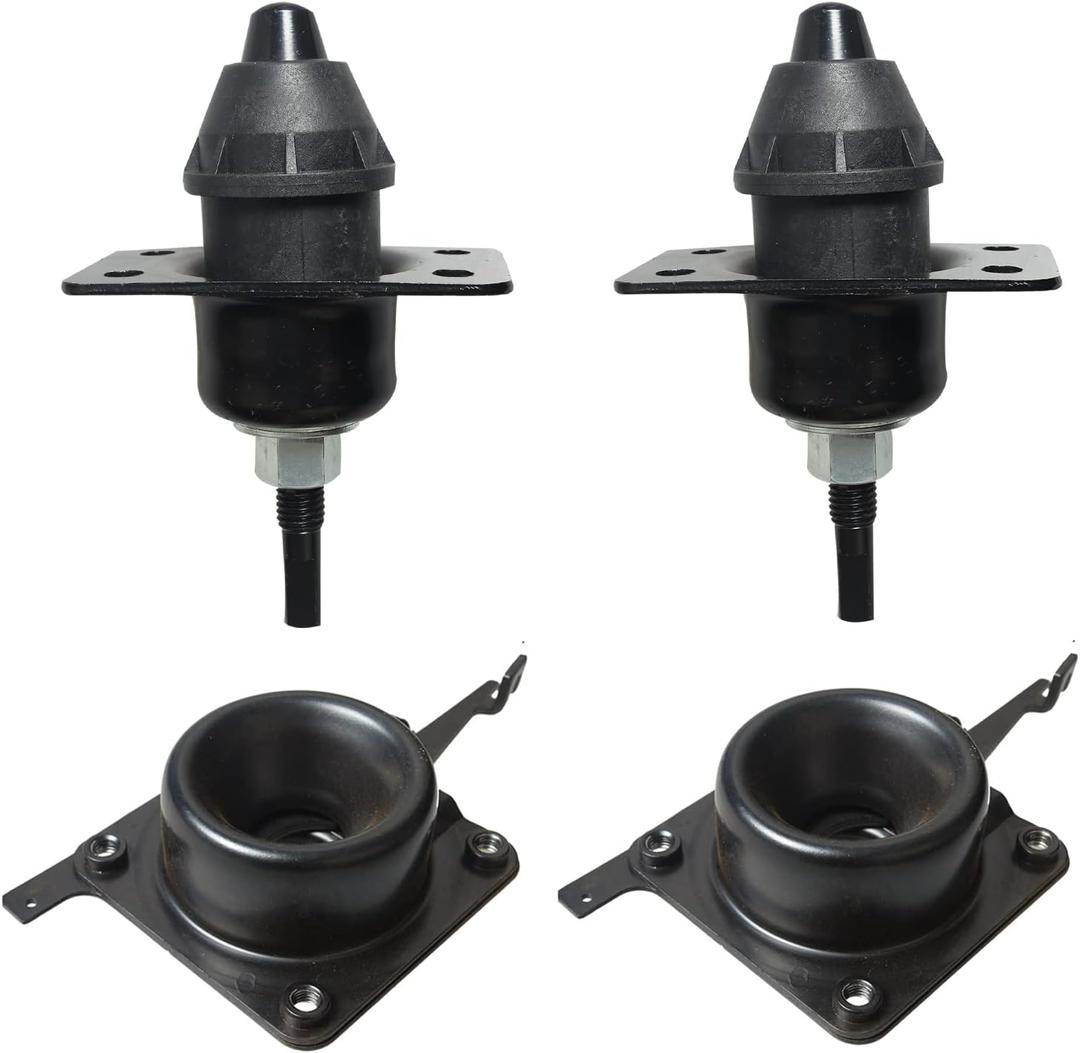 Hood Release Latch 4 PCS Set, Upper & Lower Latches Hood Release Latch, Compatible with Volvo White Truck VN VNL 2004-2017, Replaces #20498998 20565619 8074938, Black
