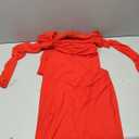 REORIA Women Off Shoulder Long Sleeve Dress Elegant Sexy Stretch Mesh Double Lined Slim Trendy Long Dresses Medium