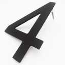 BetLight 8 Inch High Modern House Numbers - Floating Stainless Steel Home Address Number, Easy to Install, Black Finished/Number 0