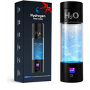 Hydrogen Water Bottle Generator - 6000PPB High Concentration, SPE PEM Tech, Portable 9Oz Hydrogen Water Ionizer, Rechargeable Rapid Hydrogen Boost, Travel Friendly with Bottle Adapter, Black