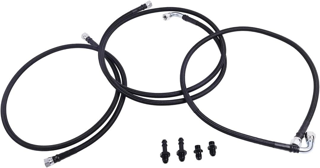 Heavy Duty Transmission Cooler Hose Line Kit Compatible with Dodge Ram 2500 3500 Cummins 47RE 48RE 5.9L 2003-2007