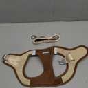 rabbitgoo Dog Harness Small Sized and Leash Set, Step in Soft Light Puppy Vest, Breathable Mesh Pet Harness, Reflective for Safe Easy Walking, Brown & Beige M (M (Chest: 16 - 18.5"))