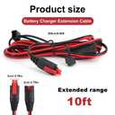 lasuroa Charger Extension Cable for Genius, 10-Foot X-Connect Battery Charger Cable Compatible with NOCO GC004 and More Accessory for Smart Battery