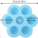 2 Pack Silicone Egg Bites Mold for Instant Pot Accessories - Fits Instant Pot 5,6,8 qt Pressure Cooker Baby Food Freezer Tray with Lid Reusable Storage Container, Pink/blue