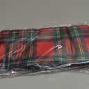 VitalCozy 2 Pcs Wreath Sash for Front Door Wreath Sash Garland Ribbon Accessories for Embroidery Monogram Outdoor Indoor Xmas Party Yard Doorway 4.5" W x 56" L(Red,Plaid)