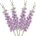 DILATATA 37'' Purple Delphinium Artificial Flowers Larkspur Faux Silk Bouquet for Tall Vases, Home & Wedding Floral Arrangements Indoor Decor,Delphinium Bulk Set for Centerpieces Garden Decor (4Pcs)