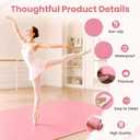 Portable Dance Floor, 4' x 6' Vinyl Dance Mat for Ballet Practice, Pink 5mm