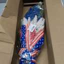 19.7 Inch Patriotic Wreath for Front Door 4th of July Wreath Independence Day White Blue Red Garland for Memorial Day Veterans Day Front Door Decoration Hanging Ornaments