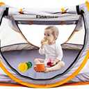 Poray Portable Baby Beach Tent with UPF 50+ Sun Shelter,Mosquito Net and Sunshade, Ideal Pop Up Kids Travel Tent with Carry Bag & 2 Stakes,Outdoor Indoor Play and Sun Protection