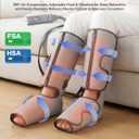 Air Compression Leg Massager with Heat : Foot and Calf Massager for Circulation and Pain Relief - 9 Intensity, 4 Modes, 3 Heating, Vibration, for Sitting/Standing Jobs & Home Use