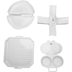 Microwave Cooking Set with Bacon Tray, Egg Poacher, and Potato Rack, Suitable for Quick and Delicious Meals, Microwave Cooking Set, Microwave Accessory Set, Microwave Cookware Set