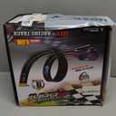 15 Ft Flexible Race Car Track for Kids,Flex Track Starter Set Compatible with Hot Wheels and Diecast 1/64th Cars,Portable Racetrack Roll Up Race Track with 4 Racecars and Suction Cups (Black)