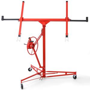 Rovibek Drywall Lift 11 FT, Drywall Jack Lift for Ceiling, 360 Adjustable Drywall Panel Hoist, 150LBS Heavy Duty Drywall Lifter, Foldable Sheetrock Lift, Drywall Lift for Home Improvement (Red)