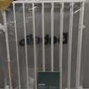 Babelio Baby Gate for Stairs, Kitchen & Doorways, 26-43" W 28" H No Bottom Bar| Easy Installation| One-Handed Operation| Auto-Close| Hardware Mount (Drill Needed) Safety Dog/Pet Gate Indoor (White)