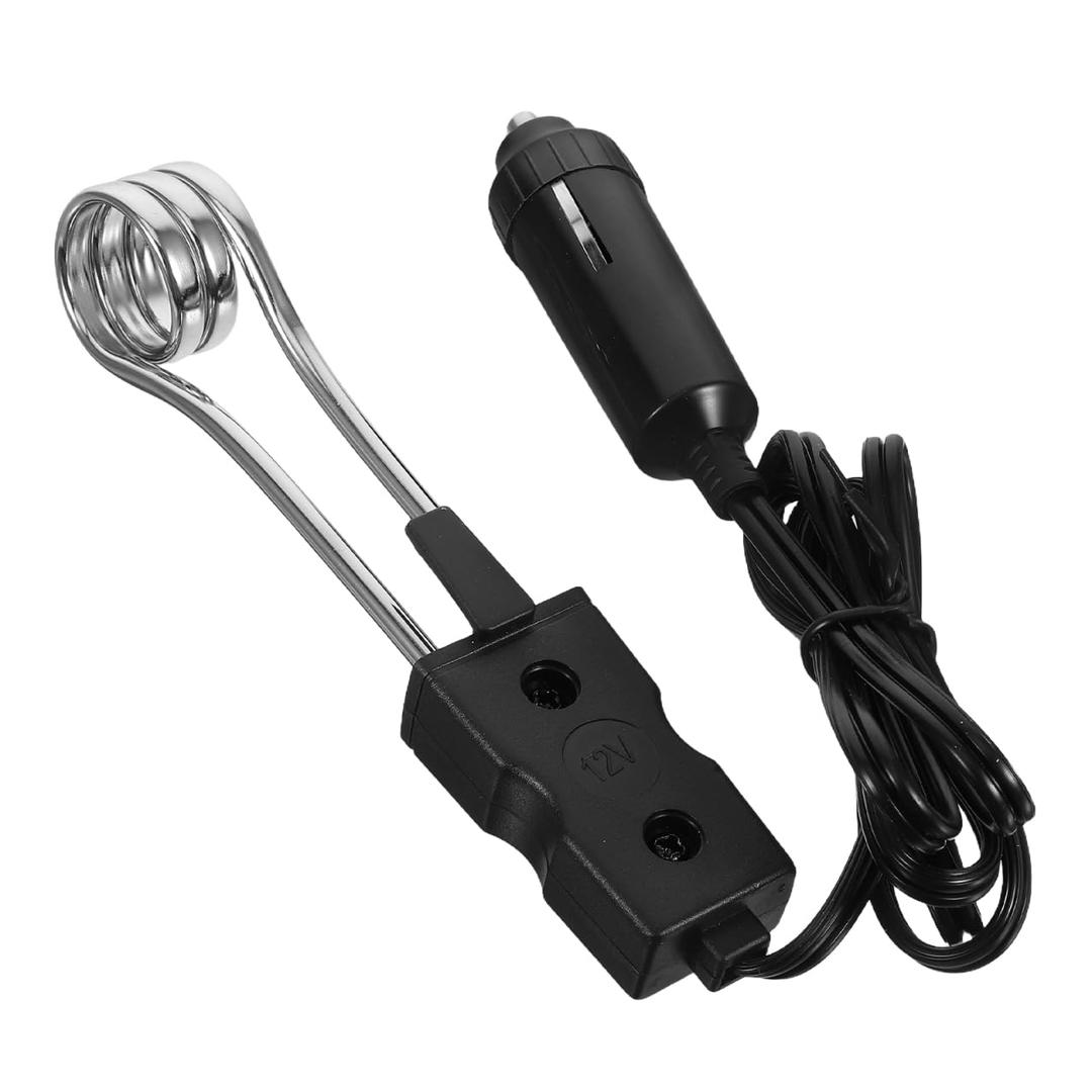 Immersion Water Heater Electric Camping Accessories 12-Volt Beverage Heater for Tea Coffee for Travel Vehicle Use