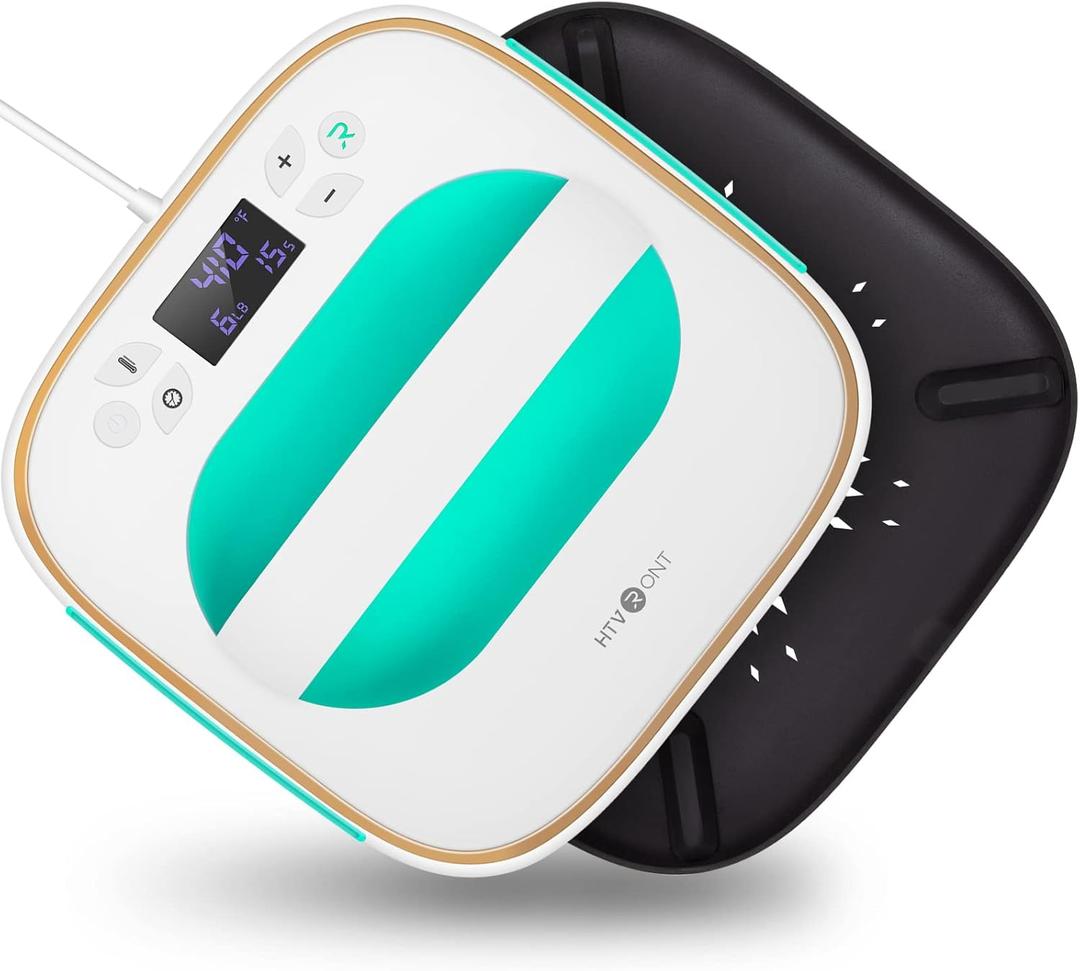 HTVRONT Heat Press Machine for T Shirts, 10"X10" Portable Tshirt Press Machine, Fast Heat-up Iron Press Heat Transfer Machine for Hat, Vinyl, Sublimation, Mint Green 