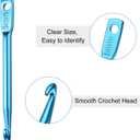 uxcell 10 Set Aluminum Keychain Crochet Hook Mini Mixed Small Crochet Yarn Needles Multi-Colour Weaving Tool for Beginners Adults